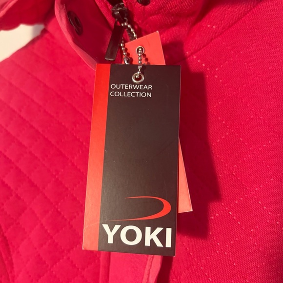 NWT Yoki Vibrant Pink Quilted Jacket - Picture 2 of 6